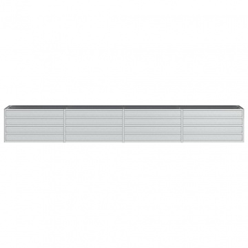 Strat înălțat de grădină argintiu 320x40x45 cm oțel galvanizat - Img 4
