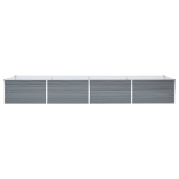 Strat înălțat de grădină, gri, 320 x 80 x 45 cm oțel galvanizat - Img 3