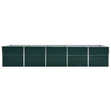 Strat înălțat de grădină, verde, 400x80x45 cm, oțel galvanizat - Img 3