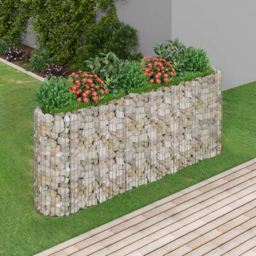 Strat înălțat gabion, 260x50x100 cm, fier galvanizat - Img 1