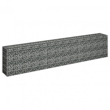 Strat înălțat gabion, 270 x 30 x 60 cm, oțel galvanizat - Img 3