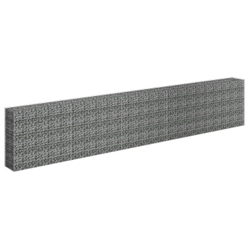 Strat înălțat gabion, 450 x 30 x 90 cm, oțel inoxidabil - Img 3