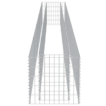 Strat înălțat gabion, 450 x 50 x 50 cm, oțel galvanizat - Img 5