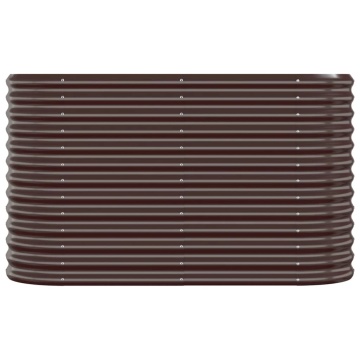 Strat înălțat grădină 114x40x68 cm oțel vopsit electrostatic - Img 3
