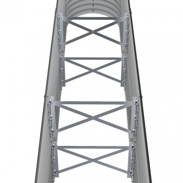 Strat înălțat grădină 152x40x68 cm oțel vopsit electrostatic - Img 6