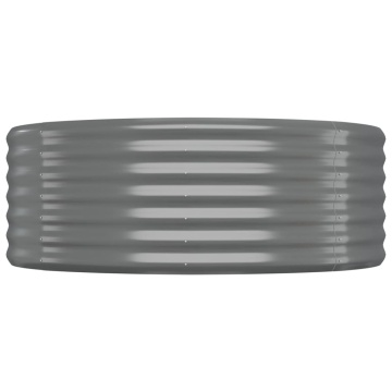 Strat înălțat grădină 249x100x36 cm oțel vopsit electrostatic - Img 4