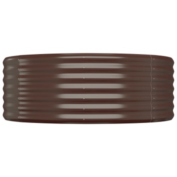 Strat înălțat grădină 249x100x36 cm oțel vopsit electrostatic - Img 4