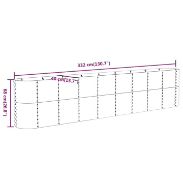 Strat înălțat grădină 332x40x68 oțel vopsit electrostatic - Img 5