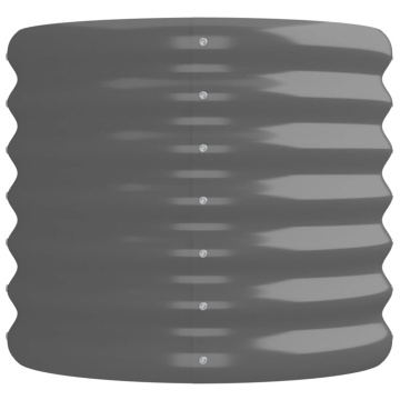 Strat înălțat grădină gri 224x40x36cm oțel vopsit electrostatic - Img 4