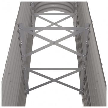 Strat înălțat grădină gri 260x40x68cm oțel vopsit electrostatic - Img 6