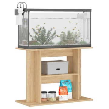 Suport acvariu, stejar sonoma, 80 x 35 x 60 cm, lemn prelucrat - Img 3