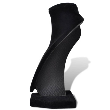 Suport bijuterii flanel pentru colier, negru, 9 x 8,5 x 15 cm, 4 buc - Img 5