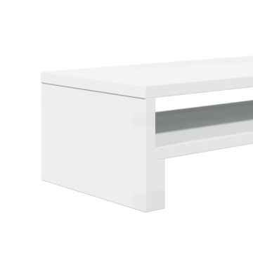 Suport de monitor, alb, 54x22x15 cm, lemn prelucrat - Img 7