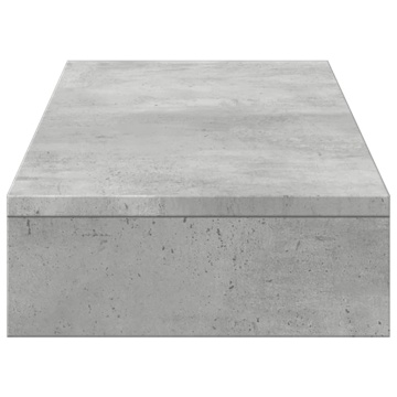 Suport de monitor, gri beton, 100x27x10 cm, lemn prelucrat - Img 8