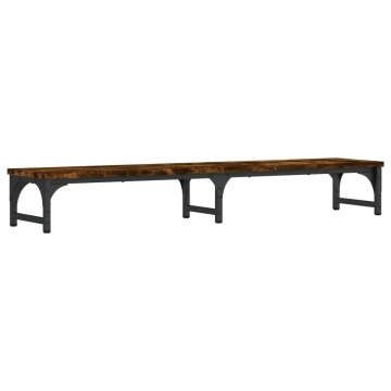 Suport de monitor, stejar fumuriu, 105x23x15,5 cm lemn compozit - Img 2