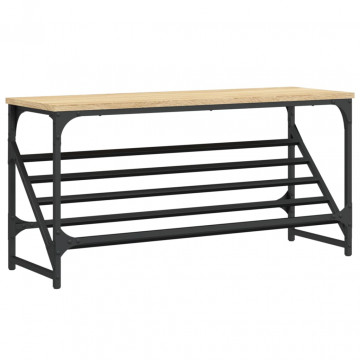 Suport de pantofi, stejar sonoma, 90x30x45 cm, lemn prelucrat - Img 2