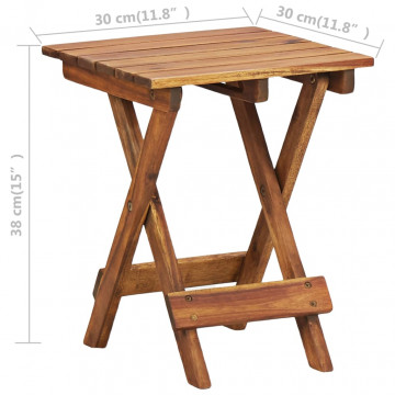 Suport de plante, 30 x 30 x 38 cm, lemn masiv de acacia - Img 5