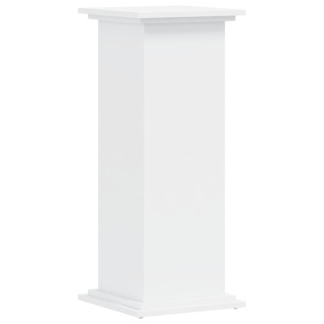 Suport de plante, alb, 33x33x80 cm, lemn prelucrat - Img 5