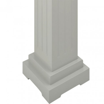 Suport de plante clasic formă stâlp pătrat gri 17x17x66 cm MDF - Img 5