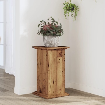 Suport de plante, lemn vechi, 33x33x60 cm, lemn prelucrat - Img 1