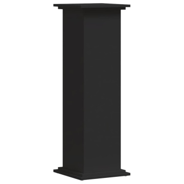 Suport de plante, negru, 33x33x100 cm, lemn prelucrat - Img 2
