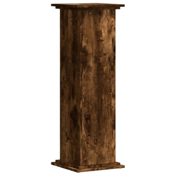 Suport de plante, stejar fumuriu, 33x33x100 cm, lemn prelucrat - Img 2