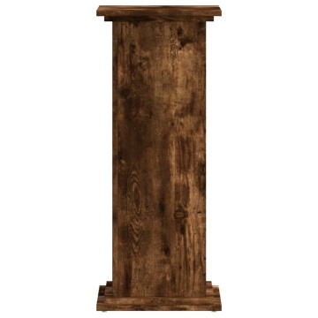 Suport de plante, stejar fumuriu, 33x33x80 cm, lemn prelucrat - Img 4