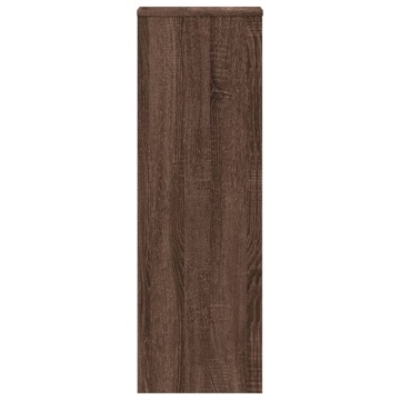 Suport de plante, stejar maro, 33x33x100 cm, lemn prelucrat - Img 8