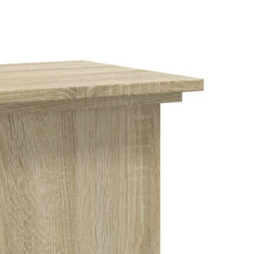 Suport de plante, stejar sonoma, 33x33x80 cm, lemn prelucrat - Img 6