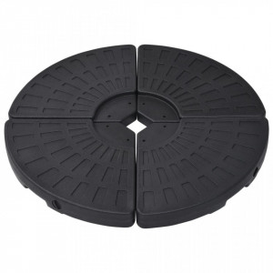 Suport de umbrelă în formă de evantai, 4 buc., negru - Img 1