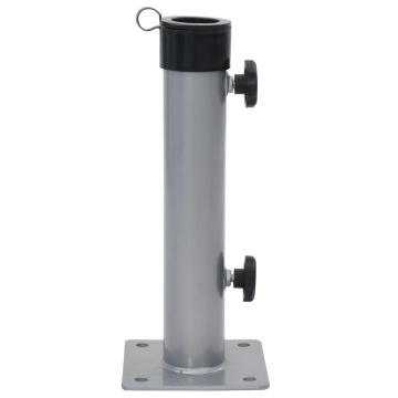 Suport de umbrelă pentru stâlp de Ø38/48 mm, argintiu, oțel - Img 3
