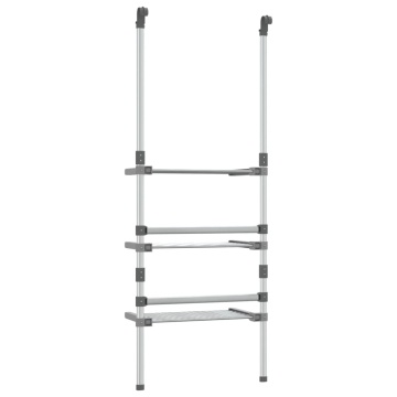 Suport de uscare rufe suspendat, 3 niveluri, aluminiu - Img 8