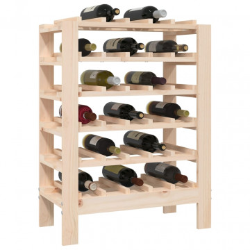 Suport de vinuri, 61,5x30x82 cm, lemn masiv de pin - Img 4