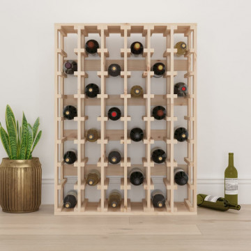 Suport de vinuri, 70x33x94 cm, lemn masiv de pin - Img 3
