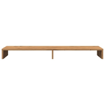 Suport monitor, stejar artizanal, 100x27x10 cm, lemn prelucrat - Img 4
