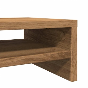 Suport monitor, stejar artizanal, 42x24x13 cm, lemn prelucrat - Img 7