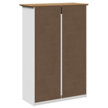 Suport pantofi „BODO” alb și maro 80x35x118 cm - Img 6