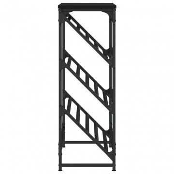 Suport pantofi, negru, 90x30x85 cm, lemn prelucrat - Img 8