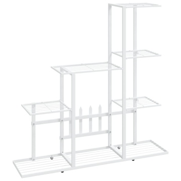 Suport pentru flori, 94,5x25x88 cm, alb, metal - Img 2