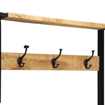 Suport pentru haine 80x40x190 cm lemn masiv de mango - Img 5