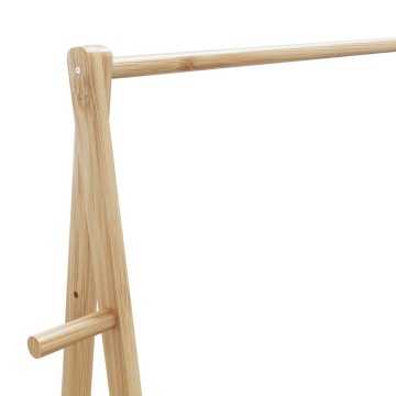 Suport pentru haine cu rafturi și roți 96x45,5x155,5 cm bambus - Img 6