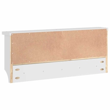 Suport pentru haine SANDNES alb 87x12x35 cm lemn masiv de pin - Img 6