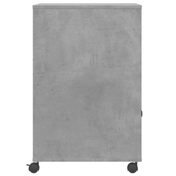 Suport pentru imprimantă cu roți, gri beton, 60x48x74 cm - Img 5