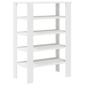 Suport pentru încălțăminte alb 61x32x87,5 cm lemn prelucrat - Img 5