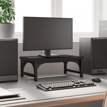 Suport pentru monitor, negru, 37x23x14 cm, lemn compozit - Img 1