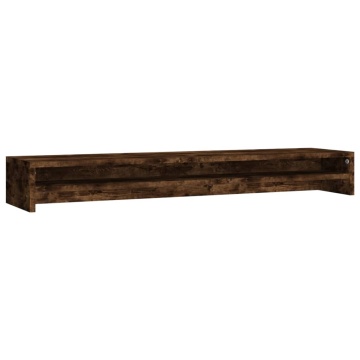 Suport pentru monitor stejar fumuriu 100x24x13cm lemn prelucrat - Img 2