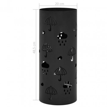 Suport pentru umbrele, model umbreluțe, oțel, negru - Img 5
