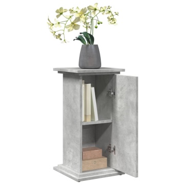 Suport prezentare cu depozitare gri beton 31x30x60 cm lemn - Img 4