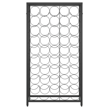 Suport sticle vin, 45 de sticle negru 54x18x100 cm fier forjat - Img 3