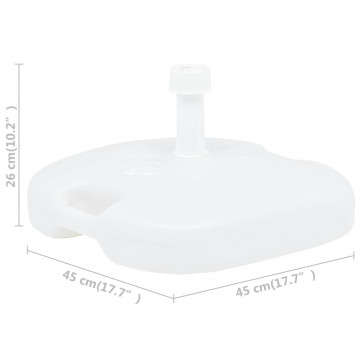 Suport umbrelă, alb, 16 L, plastic, umplere cu nisip/apă - Img 4